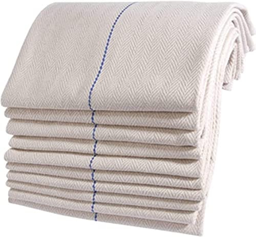Sleep and Beyond Oven Cloths Heat Resistant Heavy Duty, 100% Cotton Herringbone Weave Professional Catering Quality Oven Cloth (Natural, 48x74cm, 2 Pack)