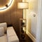 lux.pro Stehleuchte Redditch Standlampe 1 x E27 Stehleuchte für Wohnzimmer Schlafzimmer mit 3 Ablagen Beige