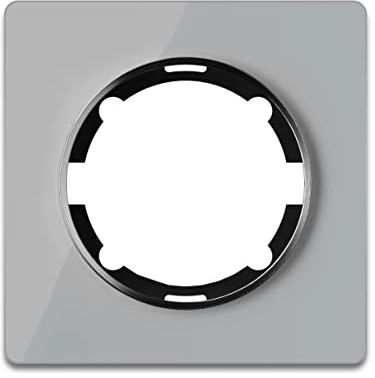 OneKeyElectro: Garda Line, Glas-Abdeckrahmen für Lichtschalter, Steckdose 1fach, Unterputz, matt- antifingerprint, Schutzart IP20, grau