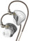 CCA CRA In Ear Monitor Diaframma da 10 mm con cavo staccabile a 2 pin, suono chiaro e bassi profondi Auricolari cablati IEM con jack da 3,5 mm (argento, con microfono)