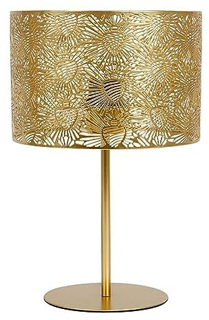 Ostaria 36165 Lampe à poser en Métal ajouré 'Corazon' Extérieur et Intérieur Dorée - Douille E27 à vis - Dim : D22xH35cm - luminaire modèle Corazon doré