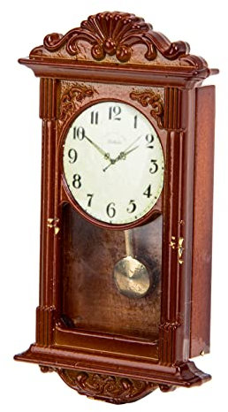 TOYANDONA Puppenhaus Römische Uhr Miniatur Möbel Hause Dekoration Vintage Spielzeug Miniatur Hängende Uhr Mini Uhren Puppe Pendeluhr Puppenmöbel Hängende Uhr Spielzeug Puppenhaus