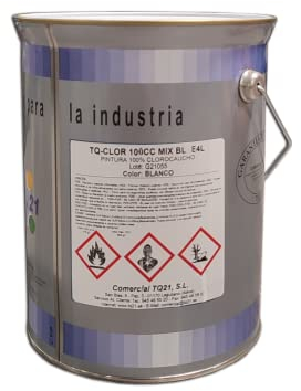 DISPIVAL - PINTURA CLOROCAUCHO SUELOS CARTA RAL 4 LT - RAL 7033 Gris cemento