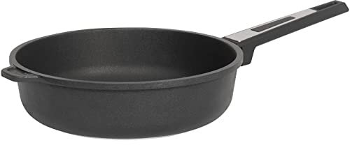 SKK große XL Guss Hochrand-Bratpfanne Ø 32 cm - ohne Induktion - Antihaft beschichtete Schmor-Pfanne mit hohem Rand - Made in Germany