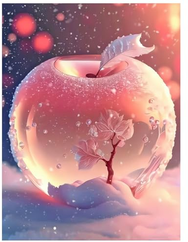KiKiHong 5D Diamond Painting Diamant Painting Bilder Erwachsene DIY Kristallapfel Diamant Malerei Diamant Painting Bilder Diamant Kunst Malerei Stickerei Set Home Wall Decor 30x40cm