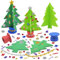 POEYMTK weihnachtsbaum bastelset, 6 Stück weihnachts bastelsets, weihnachtsdeko basteln, filz weihnachtsbasteln deko set für winter