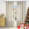 WOLTU 2er Set Gardinenn mit Ösen, Vorhang für Wohnzimmer Schlafzimmer, Leinenoptik, Halbtransparent, modern, 135 x 175 cm, Sand