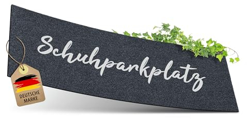 ElbFuchs Schuhparkplatz Fußmatte 75x30cm Grau I Waschbare & rutschfeste Indoor-Schuhmatte & Abtropfmatte I Ideal als Schuhunterlage & Schuhablage I Schmutzfangmatte für Flur & Eingang