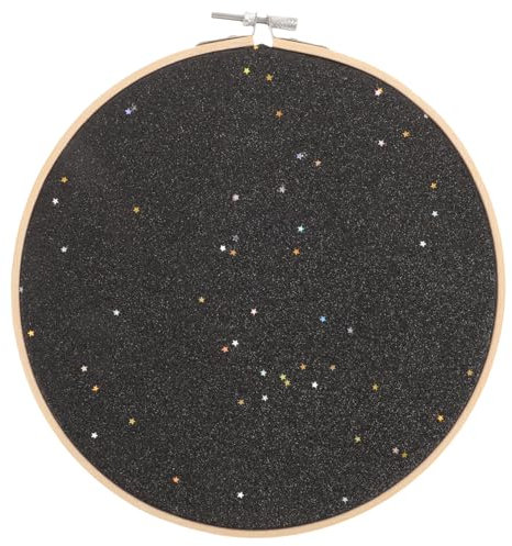 KOMBIUDA Bannière Murale Pour Broches Et Épingles Support De Rangement Décoratif Cuir Noir Avec Paillettes Présentoir Pour Collection De Pins Et Badges à Salon