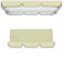 Replacement Swing Seat Cover, Waterproof Garden Swing Chair Replacement Set 3 Seats Covers with Swing Canopy Cover, No Bracket(Beige 164x114x15cm)