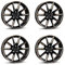 4x Borbet Felgen Alufelgen LX18 8x18 ET44 5x112 black glossy gold spoke rim kompatibel mit Seat Altea Ateca Born Cupra Leon ST Cupra Leon Leon Toledo