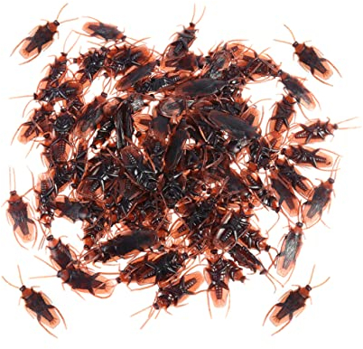 COLLBATH 60 Stücke Künstliche Kakerlaken Realistische Insekten für Halloween Streiche Dekoration Partyzubeh