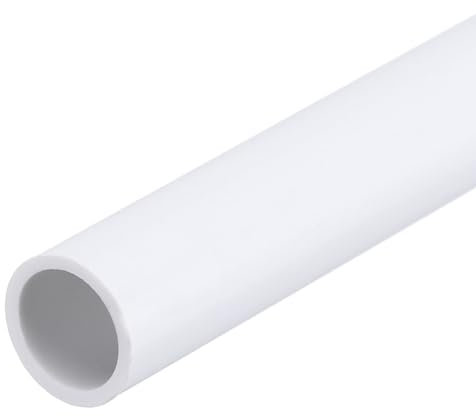 QUARKZMAN PVC Rohr, Durchmesser 8mm Länge 0.2m Rund Kunststoffrohr für Garten, Aquarium, Wasserleitung, Kabelkanal, lüftungsrohr (Weiß)