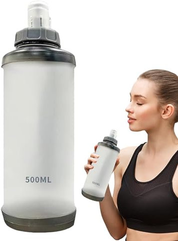 Generico Gourde de course, bouteilles d'eau pliables | Gobelet pliable | Bouteille d'eau pliable, bouteille d'eau douce de voyage légère pour le ski, la randonnée, l'escalade