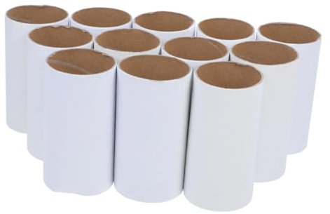 NUOBESTY 12pcs Paper Tube Making Materials Empty Lip Balm Tubes Paper Cylinder s Postal s Toilet s Cardboard Cylinder Round Cardboard s Small s Toy White