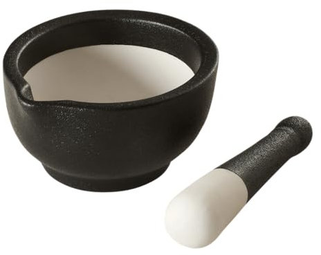 LURCH Mörser & Stößel Ideal zum Zerkleinern, Mahlen und Anmischen von Gewürzen, Pasten Porzellan Ø 15 cm