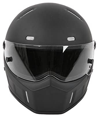 Casco integrale robusto in fibra di vetro, design moda con doppia visiera, perfetto per moto cross e ATV, nero elegante, taglia M, ottima fattura