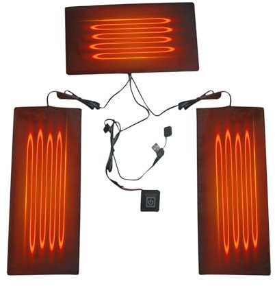 Clothing Electric Heating Pads | 3-1 Portable USB Heater Pads Set | 3-Shift Electric Cloth Heater Pad Heating Element | Waterproof Fiber Heating Pads for Back Waist Belly Neck