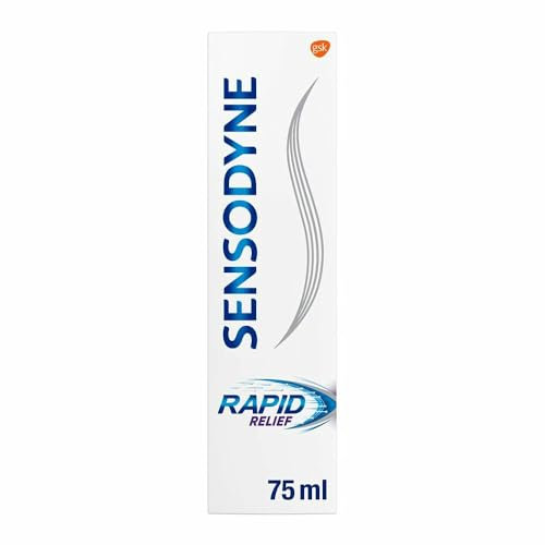 Sensodyne Lot de 3 tubes de pâte à dents à relief rapide 75 ml