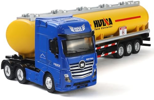 SHINESIGNAL Giocattolo Modello Camion Container 1:50, Giocattoli Modello Camion Container per Bambini Altamente Simulati per Giocattolo per Bambini Giocattoli- (MAX AUTOCISTERNA BLU)