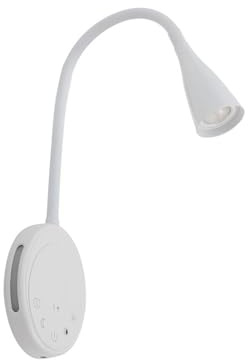 Lindby LED Wall Light Zaynawith USB Socket dimmable (Modern) in White Made of Aluminium for e.g. Living Room & Dining (1 Light Source,) from wall Lighting, lamp