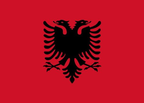 PLANETE SUPPORTER Flagge Albanien, 150 x 90 cm (nur bei dem Verkäufer dieses Land Fan = 100% nach der Abbildung)