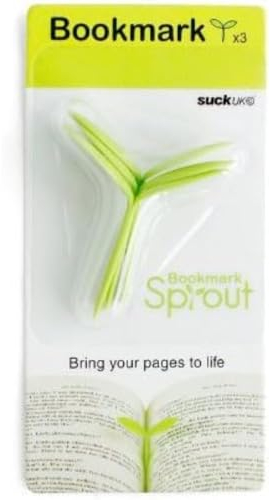 SUCK UK Lesezeichen „Sprießendes Blatt“ – 3er-Pack