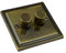 Antique Brass 250w 2Gang Dimmer Switch (Regency)