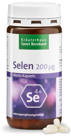 Sanct Bernhard Selen-200 µg-Mono-Kapseln, Inhalt 180 Kapseln für 6 Monate