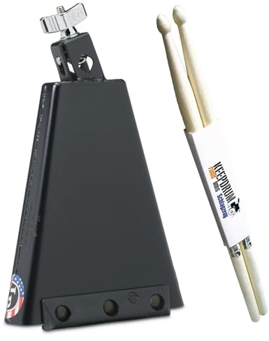 LP Latin Percussion Cowbell Rock LP009-N Rock Classic Ridge Rider + keepdrum Drumsticks