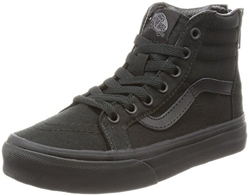 Vans - Kinder Sk8-Hi Zip Schuhe, UK: 11 UK Junior, (Pop Check) schwarz/schwarz, Schwarz, 28 EU