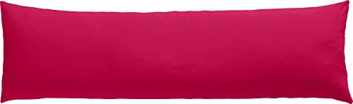 Erwin Müller Seitenschläferkissenbezug Single-Jersey Murnau - rot Größe 40x140 - bügelfrei, strapazierstark, elastisch, mit Reißverschluss