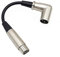 MMNNE 10 Inch Right Angle XLR Male to XLR Female Patch Cable