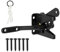HILLMASTER Loquet de portail autobloquant pour clôture en bois robuste, loquets de porte à levier automatique avec fixations plus longues et cordon de traction pour sécuriser la piscine, le jardin,