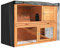 Kaninchenstall aus strapazierfähigem 210D-Oxford-Stoff, doppellagig, Thermo-Schutz für den Winter, Armeegrün, 122 x 50 x 105 cm