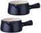 DOITOOL 2pcs Sauce Dishes Ceramic Small Dipping Sauce Dish Mini Ramekins with Handle Grip for Soy Sauce Ketchup and Seasoning 50ml Black