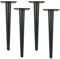 Möbelfüße 4 Stück,Eisen Schwarz Möbel Tischbeine,Konisch Schräg Möbelbeine Metall Füße,Sofafuss Tischgestell,für Kaffeetisch Fernsehschrank Sofa Lehrstuhl Schrankbeine Ersatz (30cm/11.8inch,Straight)