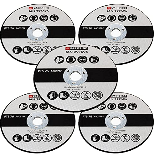 Parkside Schleifscheibe 5x Trennschreibe für Parkside Akku Winkelschleifer PWSA 12 B1 LIDL IAN 351903 Akku Handwerkzeug Hand Winkelschleifer Schleifscheiben Parkside (5er Set)