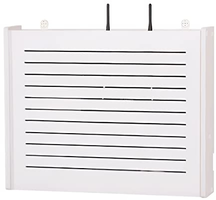 ECTbicyk WIFI Router Box Router Aufbewahrungsbox Router Regal Wand Router Verstecken Schrank Kabel Verstecken Box Wand für Wohnzimmer Schlafzimmer (47 x 9.5 x 38 cm)