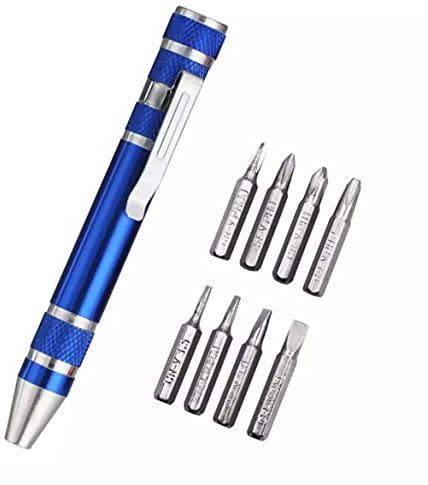 Set Cacciaviti Compatti, Cacciavite per Occhiali mini e tascabili con forma di penna, lungo 11cm, ideale per piccoli riparazioni di elettronica, occhiali ecc (1pz)