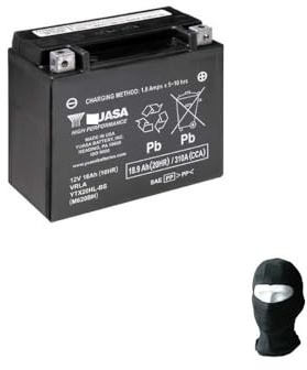 Compatible avec Harley Davidson FXD Dyna Super Glide 1340 1995-1998 Batterie YUASA YTX20HL-BS (FOURNIE SCELLÉE) Batteries 12V / 18AH pour Moto SPÉCIFIQUE 175X87X155MM