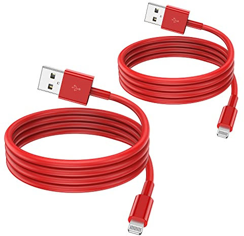 2 Pack iPhone Charger Cable 2m, MFi Certified Lightning to USB Cable Cord 2 metres Fast Charging Apple Phone Long Cables for iPhone13/12/12 mini/ 11/11Pro/Max/X/XS/XR/XS Max/8/7/6/iPad