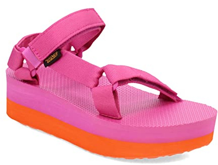 Teva Women's W Flatform Universal Sandal, Rose Violet/Orangeade, 3 UK