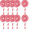 10 Stück Weihnachtsbaum Zuckerstangen Anhänger,Lollipop Christbaumschmuck Rot Weiß Weihnachten Ornament Süßigkeiten (13CM)