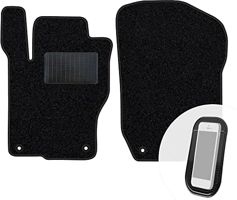 moto-MOLTICO Vorne Fußmatten Auto Velours Autoteppiche Schwarz Automatten Set 2-teilig passend für Mercedes-Benz ML W164 GL X164 2005-2012