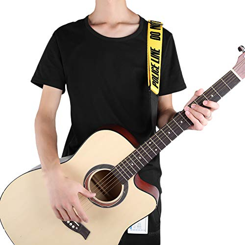 MOUMOUTEN Gitarrengurt, BK-Gitarrengurte mit Lederende Nylon-Gitarrengurt für Akustikgitarren