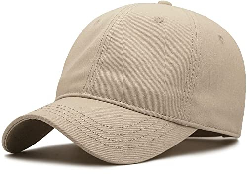 YTNKIV Große Kopfmütze XXL Oversize Unisex Baseball Cap Big Head Hat Plus 23.6-25.5 (60-65cm), khaki, 8