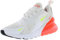 NIKE Zapatos Air Max 270 Mujer, Blanco/Volt-bright Crimson, 40.5 EU