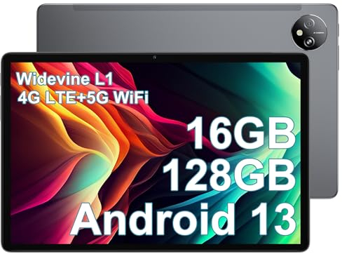 Blackview Tab80 10 Zoll Android 13 Tablet, 16GB RAM + 128GB ROM (1TB TF), Octa-Core, 4G LTE + 5G WiFi, 1280x800 HD+ IPS, 13MP+8MP Kamera, 7680mAh, Typ-C, Face ID, GPS, BT5.0, OTG