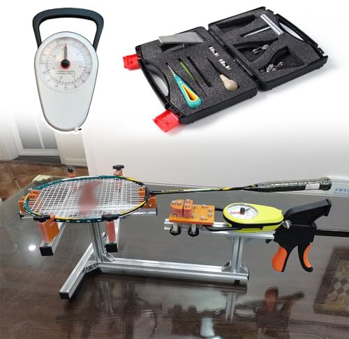json2xml Racket Frame Threading Machine-DIY Racket Stringing Tool mit Racquet Stringing Auxiliary, 6-Point Fixed String Machine- Ideal für begeisterte Amateure